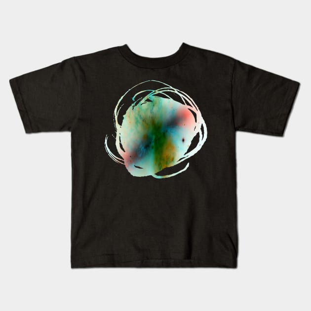 Paint brush stroke enso galaxy whoosh multiverse Kids T-Shirt by Blacklinesw9